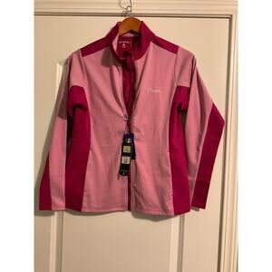 NWT Antigua NBA Detroit Pistons 2-Tone Pink Zip Jacket Size S